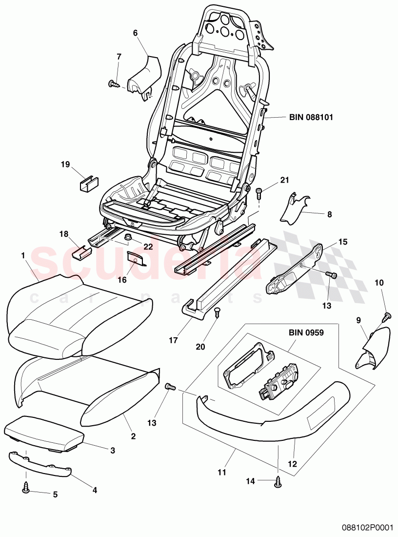 seat support, F >> 3W-6-037 287 of Bentley Bentley Continental GT (2003-2010)