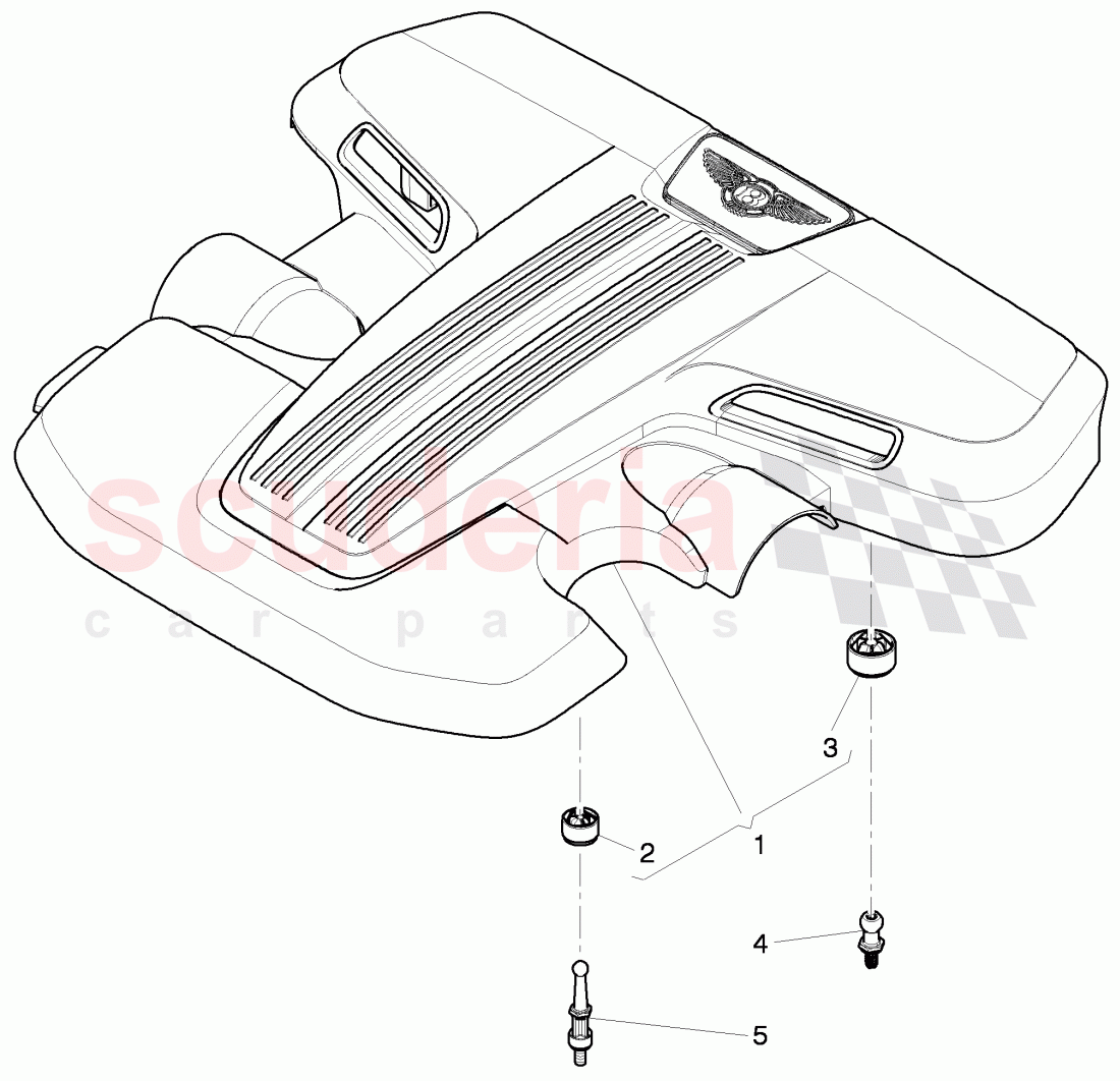 cover for engine compartment of Bentley Bentley Continental GT (2011-2018)