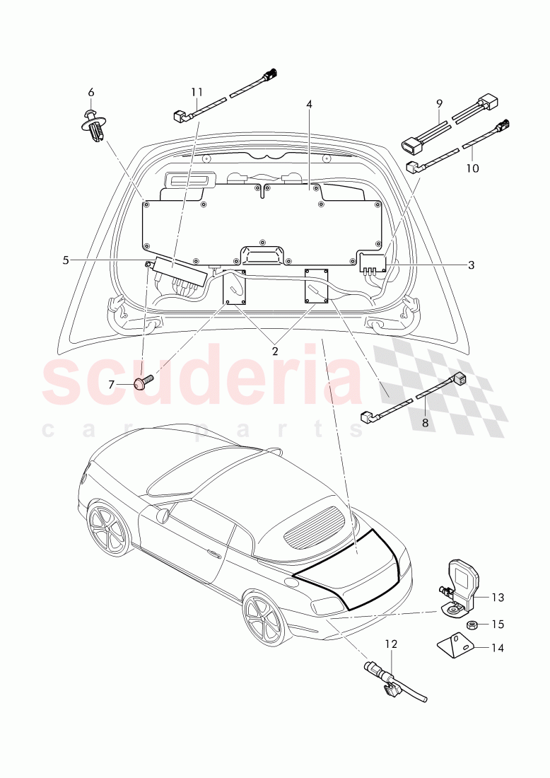 Aerial module, Infotainment system of Bentley Bentley Continental GTC (2011+)