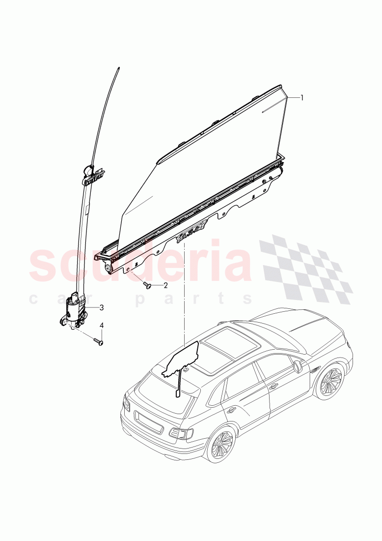 sunshade of Bentley Bentley Bentayga (2015+)