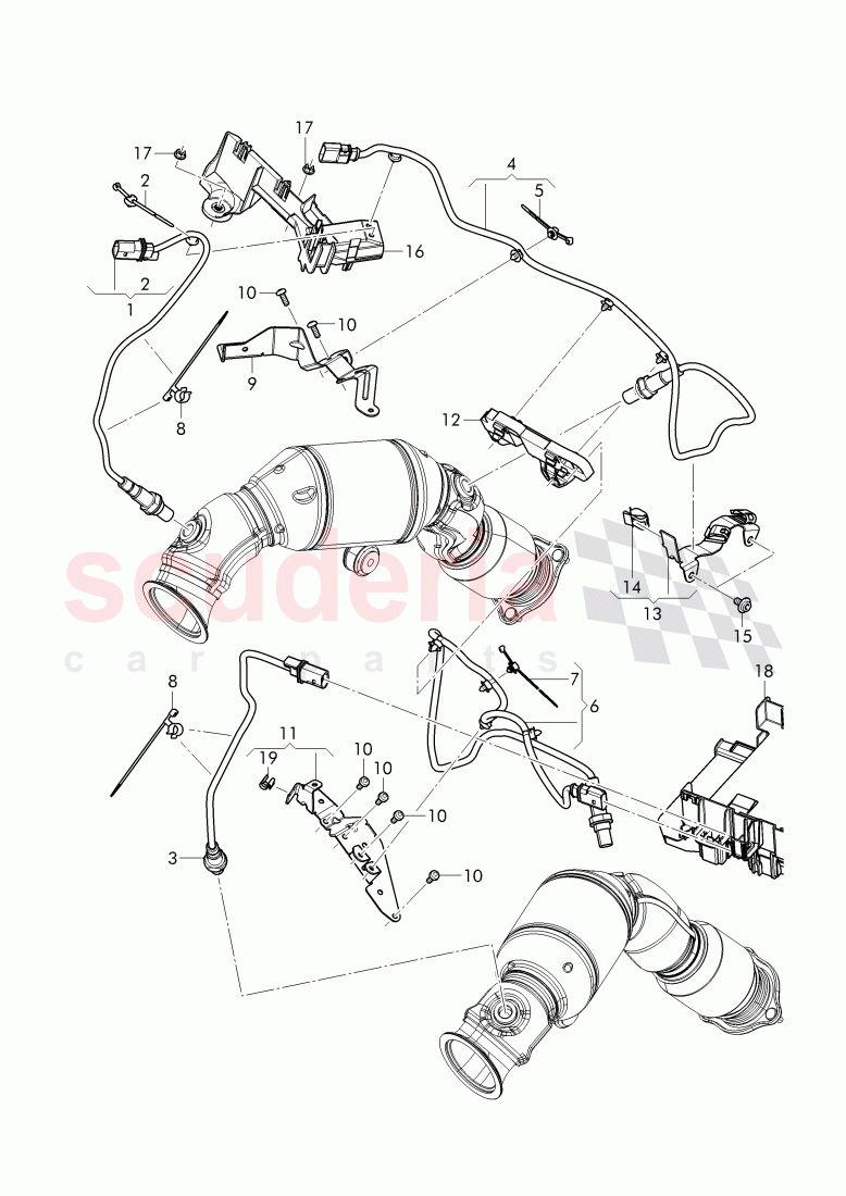 oxygen sensor, Bracket for oxygen sensor of Bentley Bentley Bentayga (2015+)