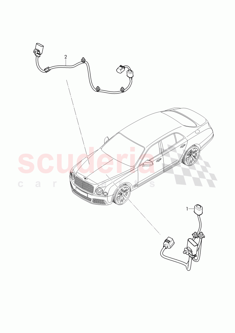 Adapter wiring harness for active engine mounth, D - MJ 2017>> of Bentley Bentley Mulsanne (2010+)