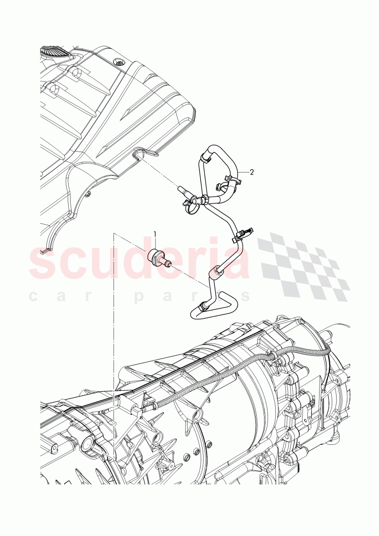 vent tube, for 8-speed automatic gearbox of Bentley Bentley Bentayga (2015+)