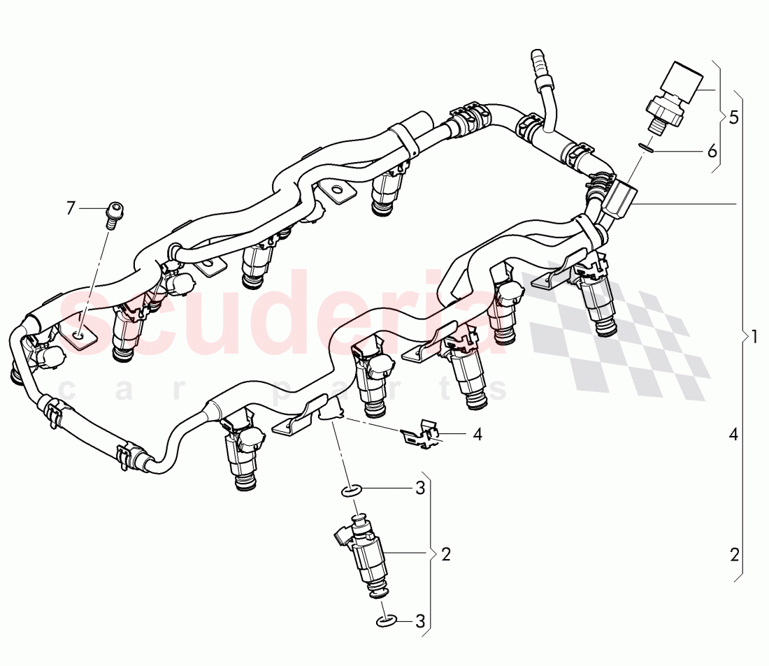 fuel rail, injector of Bentley Bentley Continental Supersports Convertible (2017+)