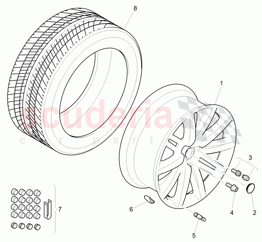 Complete wheels and tires of Bentley Bentley Continental GT (2011-2018)