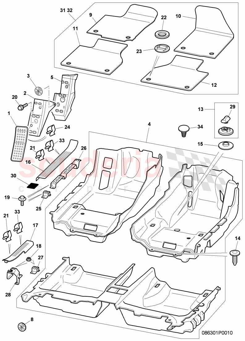 floor covering, floor mat, foot support, scuff plate - sill panel, F >> 3W-6-032 785 of Bentley Bentley Continental Flying Spur (2006-2012)