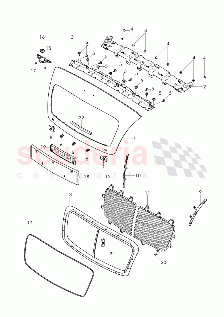 radiator grille, Bentley-plate of Bentley Bentley Continental Supersports (2017+)