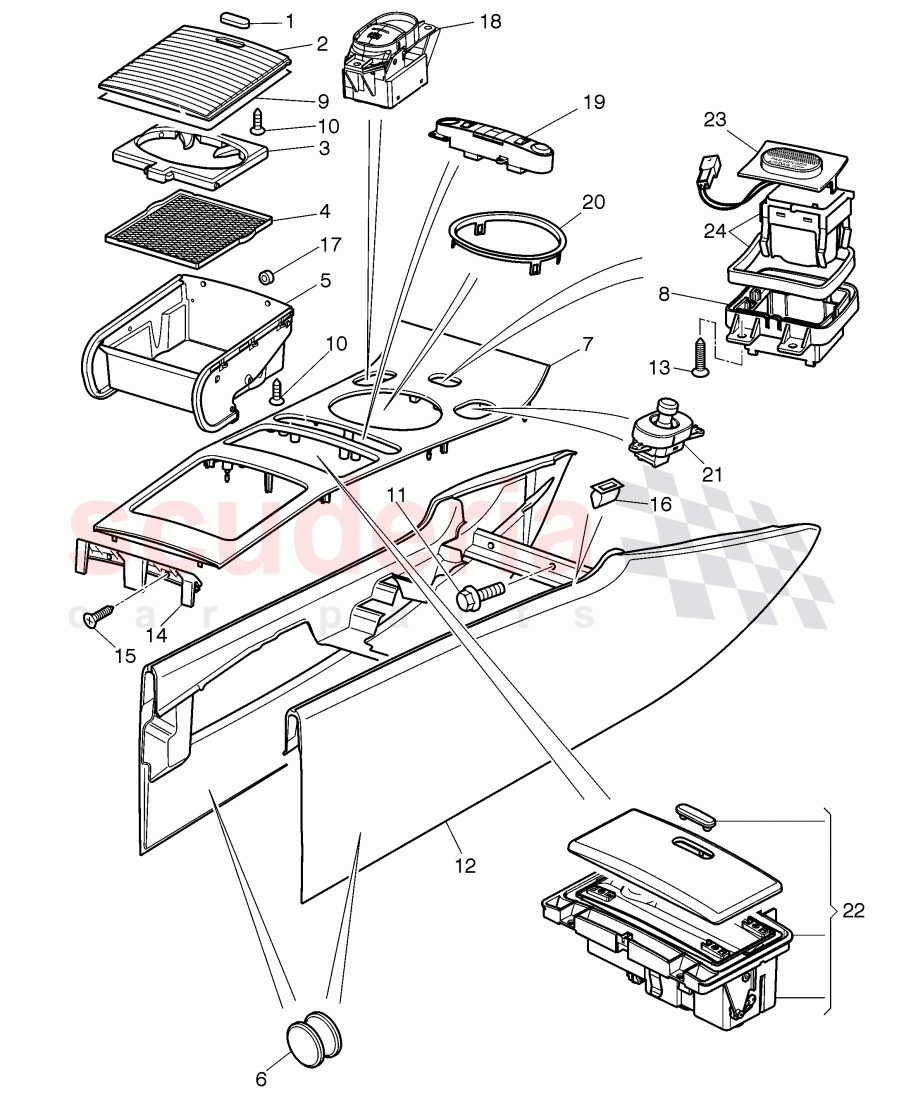 center console of Bentley Bentley Continental GTC (2006-2010)