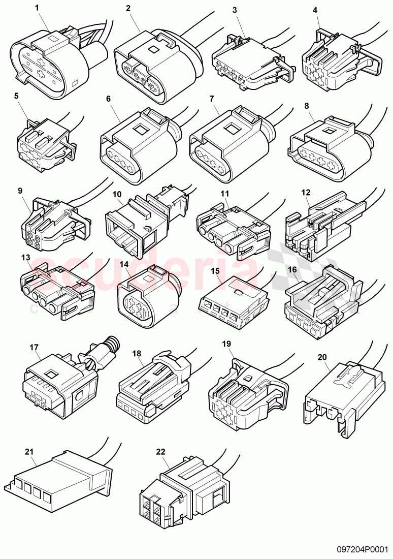 housing for cable connector of Bentley Bentley Continental Supersports (2009-2011)