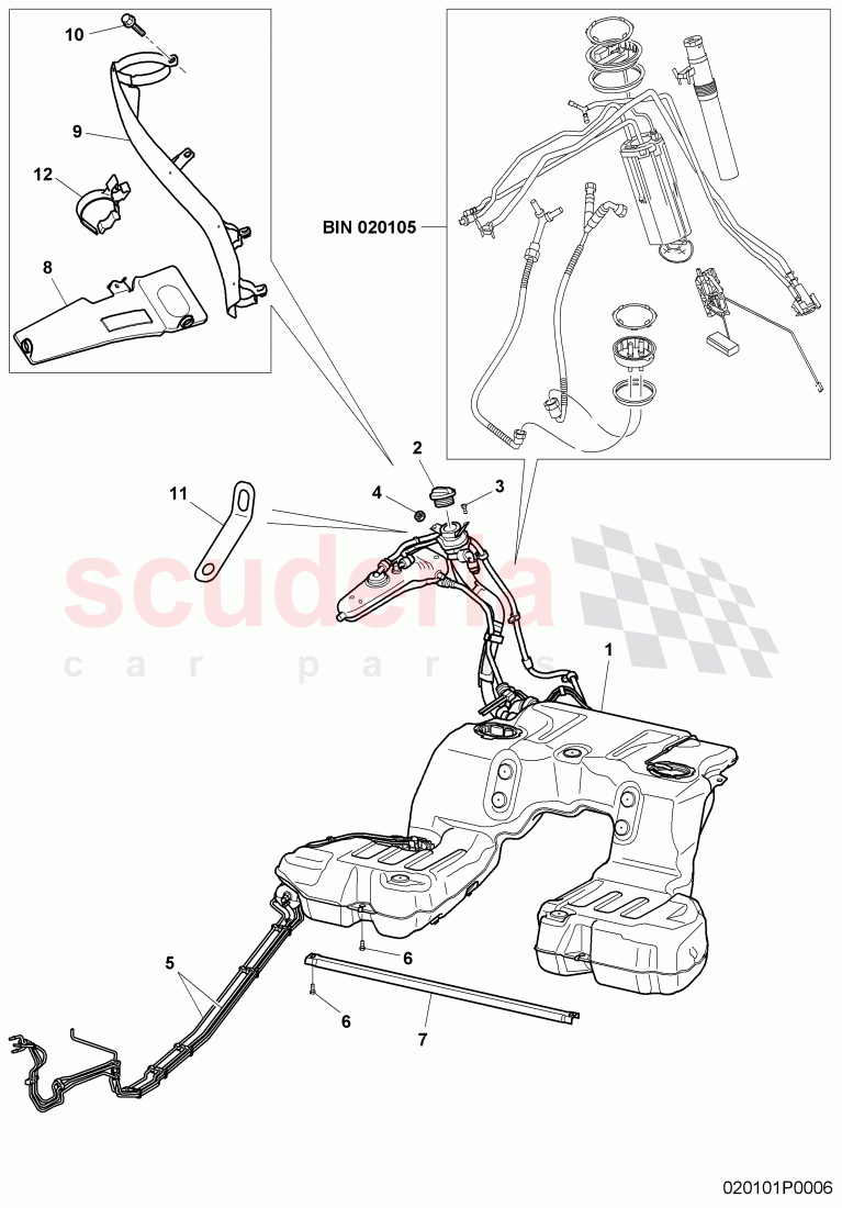 fuel tank with pump fuel gauge, and connecting parts, bracket for fuel, tank, fuel line with breather and vacuum, pipe, F >> 3W-8-053 905 of Bentley Bentley Continental GTC (2006-2010)