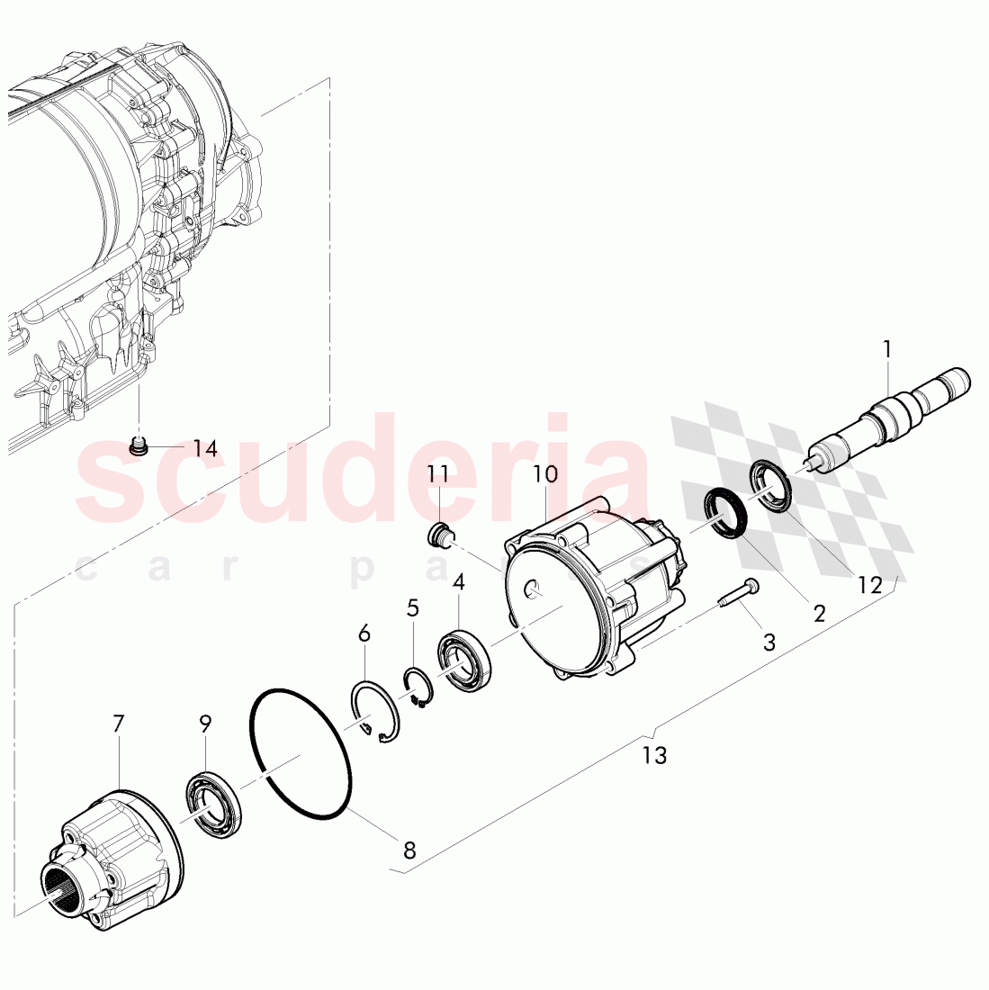 central differential, self-, locking, for 8-speed automatic gearbox of Bentley Bentley Continental Supersports Convertible (2017+)