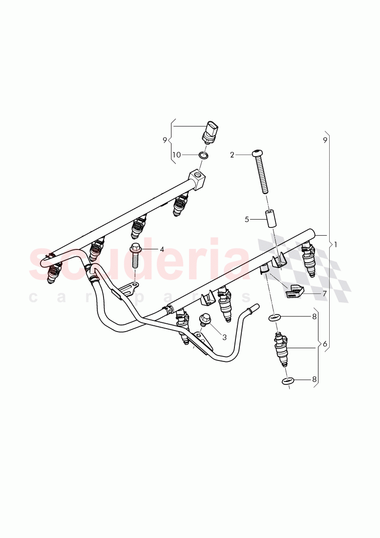 fuel rail, injector, D >> - MJ 2015 of Bentley Bentley Mulsanne (2010+)