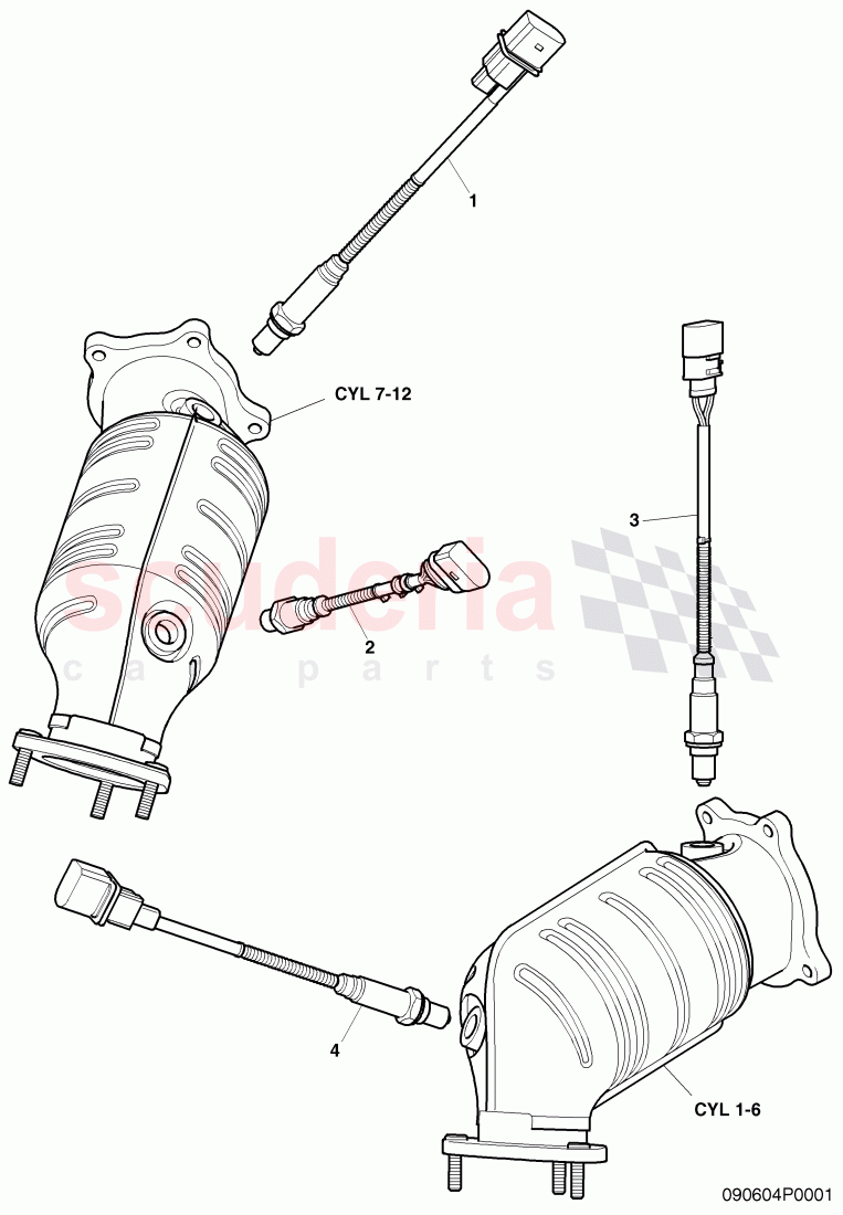 oxygen sensor, D - MJ 2007>> of Bentley Bentley Continental GT (2003-2010)