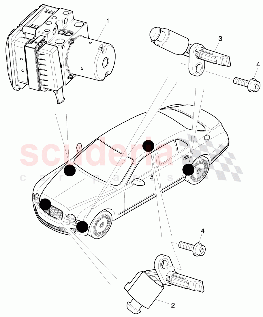 control unit for electronic, stability programme -esp- of Bentley Bentley Mulsanne (2010+)