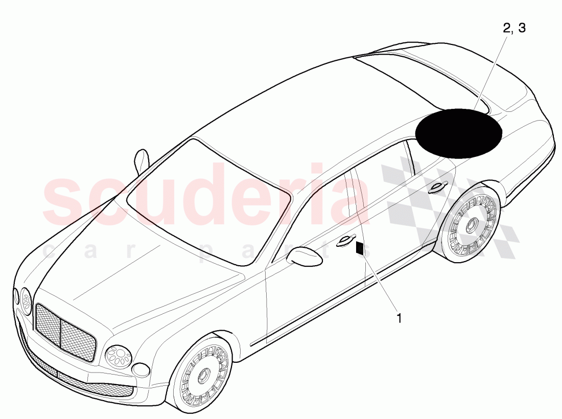 Type plates, D - MJ 2017>> of Bentley Bentley Mulsanne (2010+)