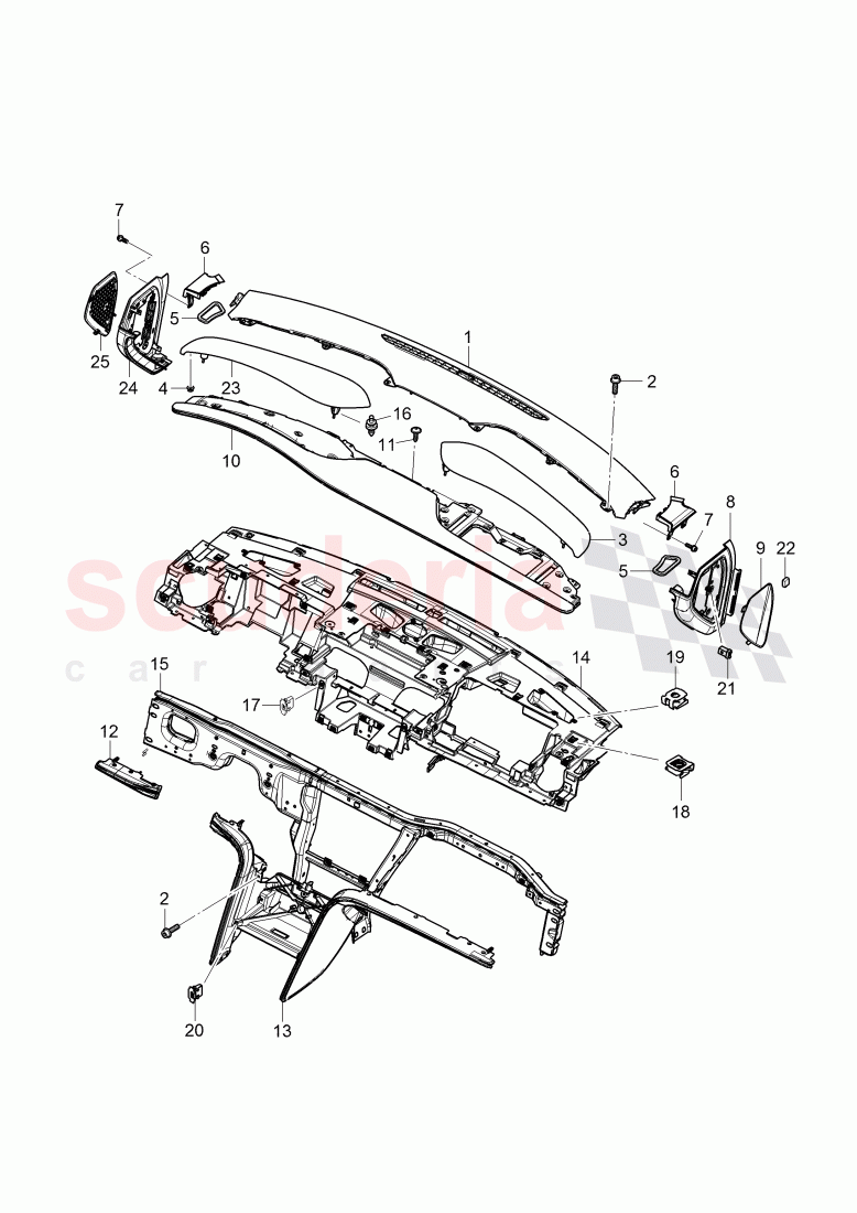 reinforcement for dashboard of Bentley Bentley Mulsanne (2010+)