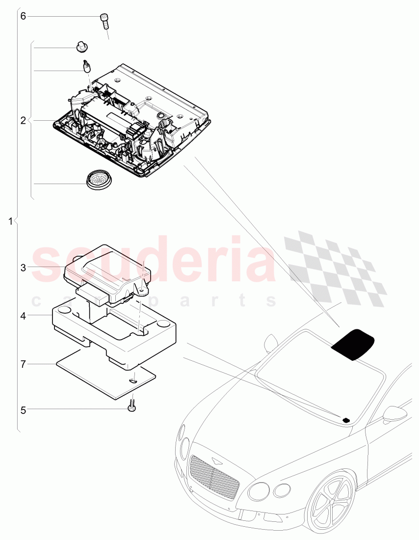 Original Accessories, Installation kit for garage door opener, D >> - MJ 2015 of Bentley Bentley Continental GT (2011-2018)