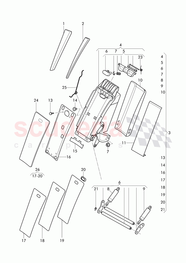 Centre armrest of Bentley Bentley Continental GT (2011-2018)