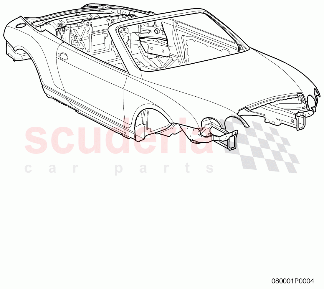 body shell of Bentley Bentley Continental GTC (2006-2010)