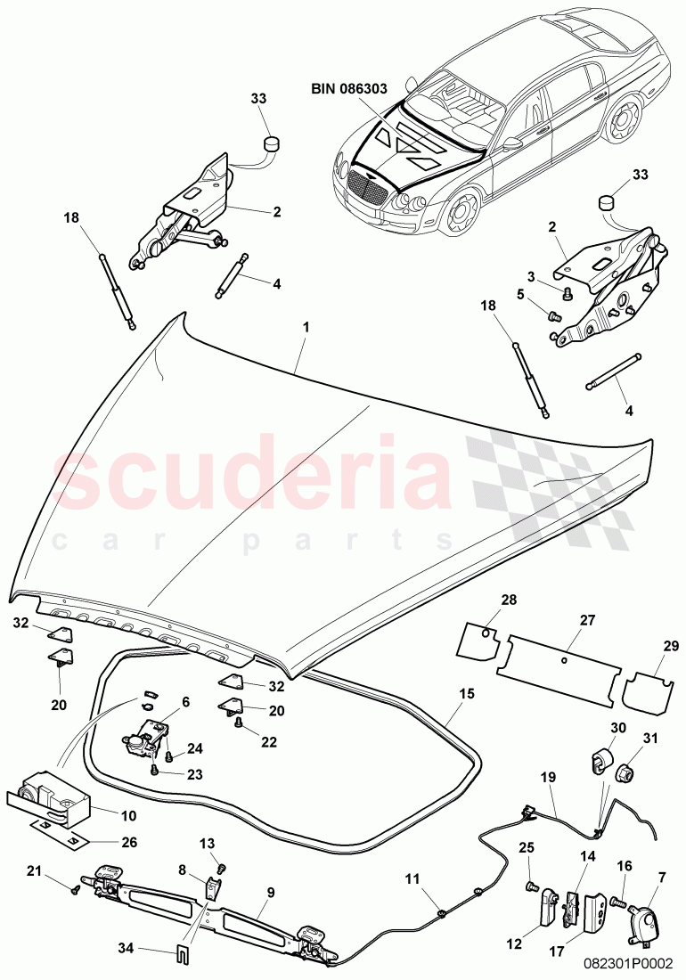 Hood, D - MJ 2008>> of Bentley Bentley Continental GTC (2006-2010)