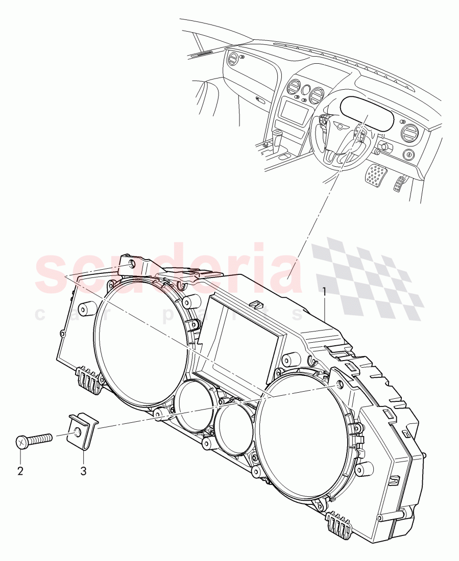 instrument cluster of Bentley Bentley Continental Supersports Convertible (2017+)