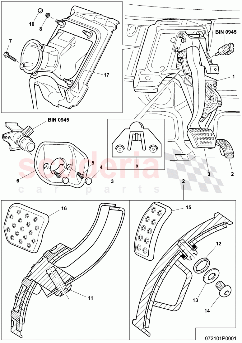 brake and acc. pedal assembly, D >> - 11.12.2006 of Bentley Bentley Continental GTC (2006-2010)