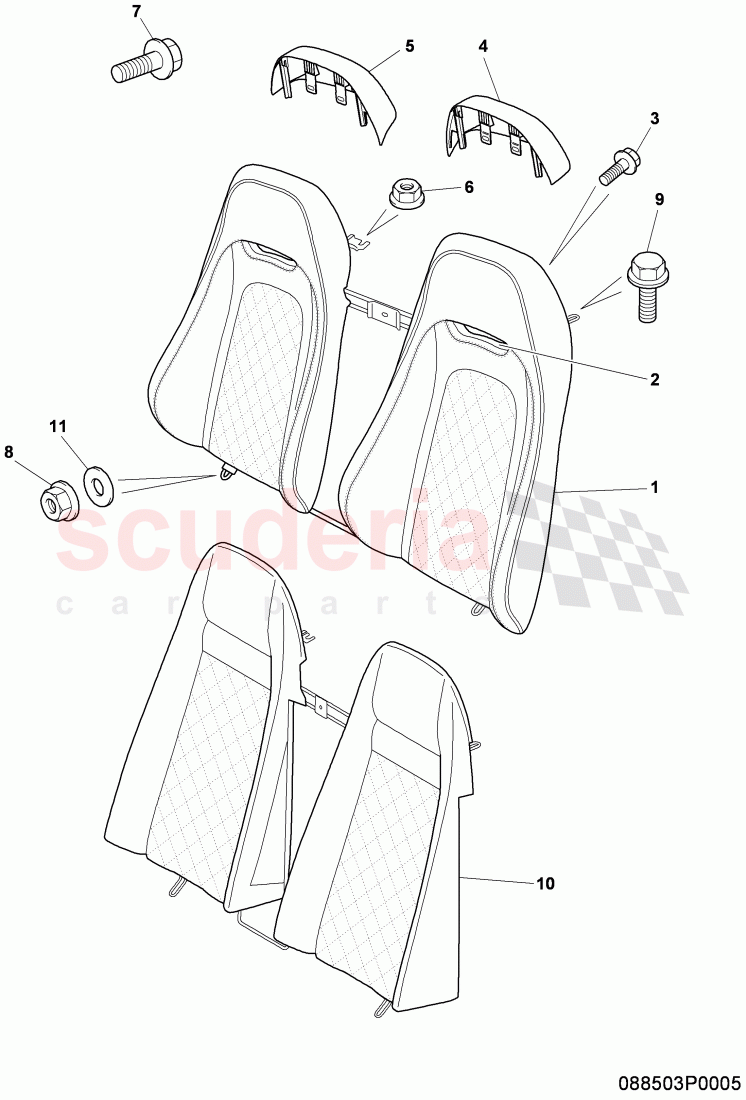 rear seat of Bentley Bentley Continental Supersports (2009-2011)