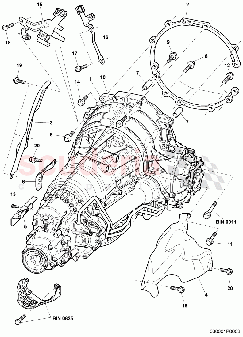 6 speed automatic transmission, with central differential of Bentley Bentley Continental Supersports (2009-2011)