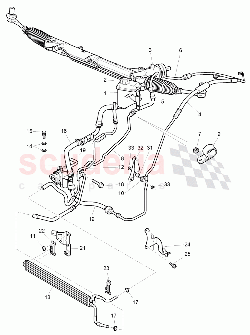 power steering, Reservoir, Pipes, Hoses, D >> - MJ 2014 of Bentley Bentley Continental GT (2011-2018)