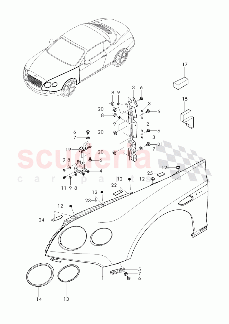 fender of Bentley Bentley Continental Supersports Convertible (2017+)