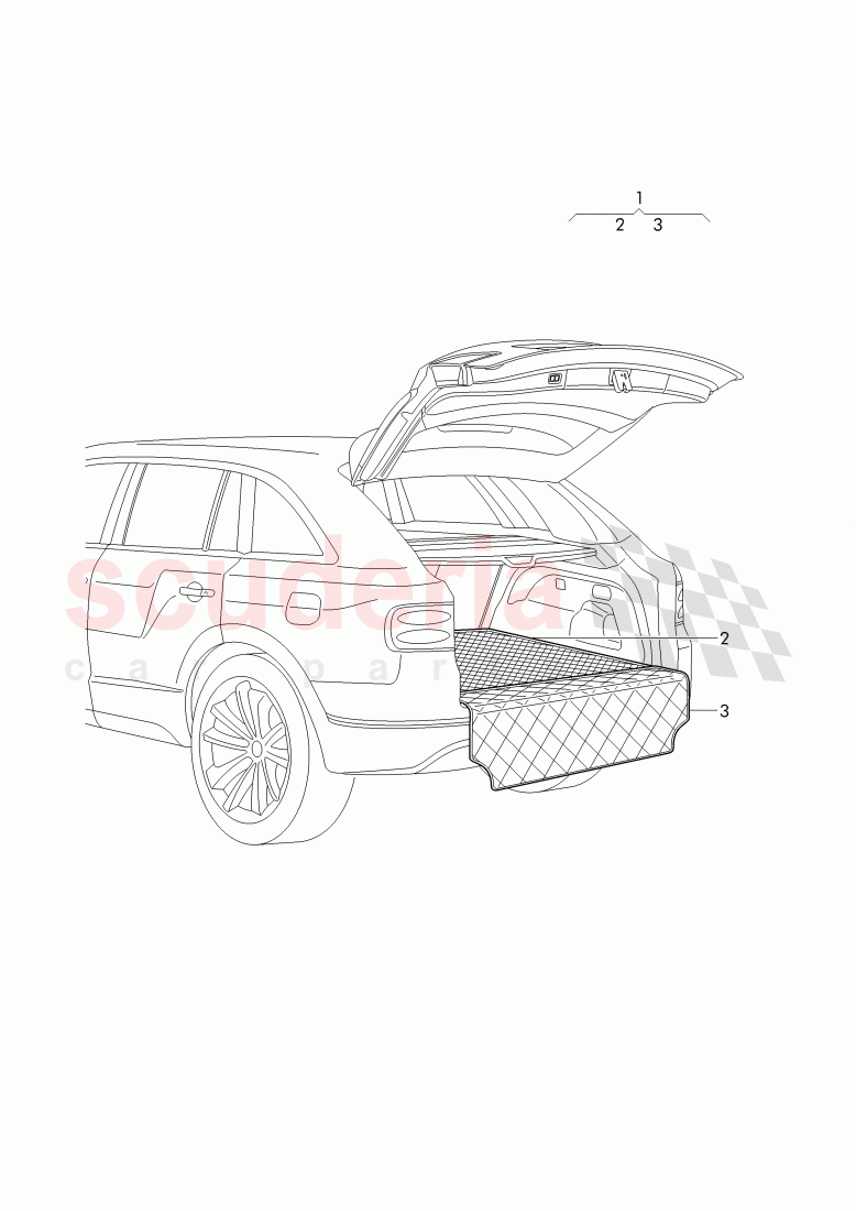 Original Accessories, Luggage compartment mat, mit Stossfaengerschtz of Bentley Bentley Bentayga (2015+)