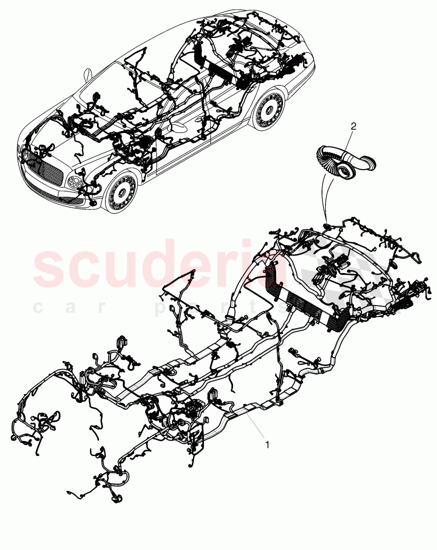 wiring harnesses, D - MJ 2014>> - MJ 2015 of Bentley Bentley Mulsanne (2010+)