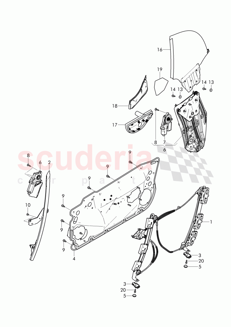 window regulator of Bentley Bentley Continental Supersports Convertible (2017+)