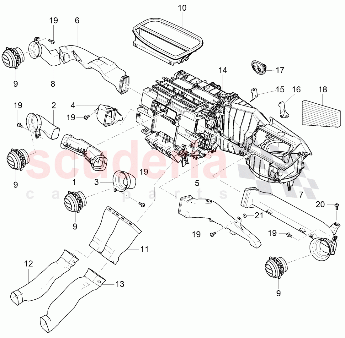 air duct, air conditioner, D >> - MJ 2016 of Bentley Bentley Mulsanne (2010+)