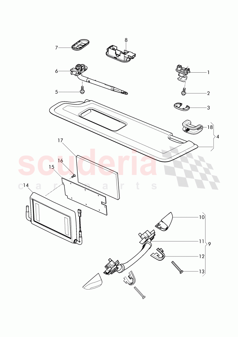 sun vizor, grab handle, D >> - MJ 2016 of Bentley Bentley Mulsanne (2010+)