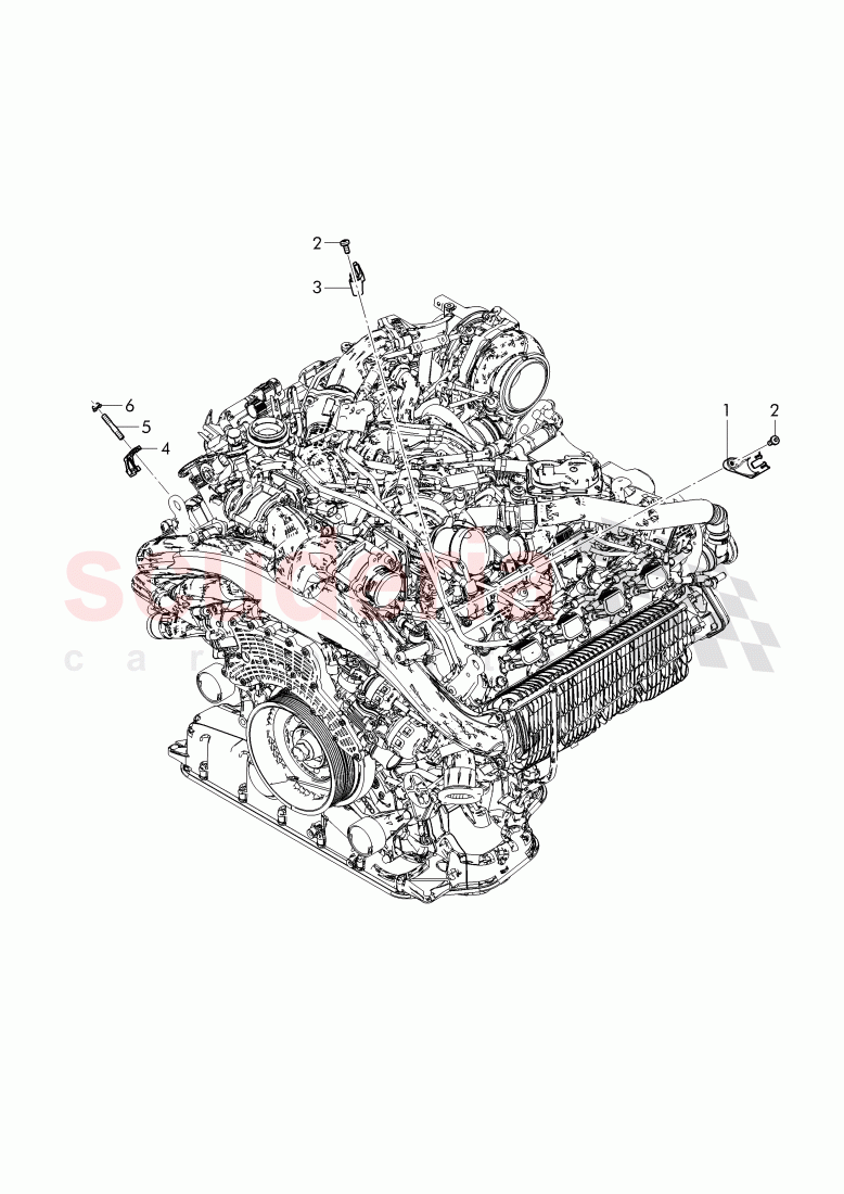 holder for harness, Engine bay, D - MJ 2018>> of Bentley Bentley Bentayga (2015+)