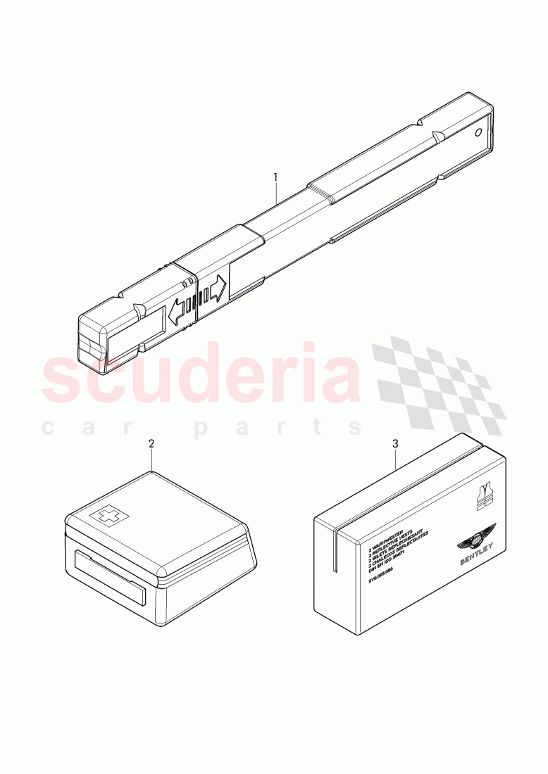 Warning Triangle andFirst Aid, KIT of Bentley Bentley Bentayga (2015+)