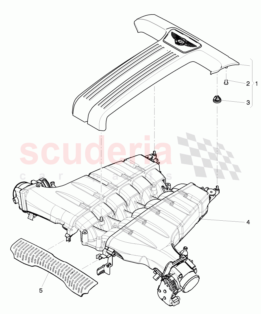 cover for engine compartment of Bentley Bentley Continental GT (2011-2018)