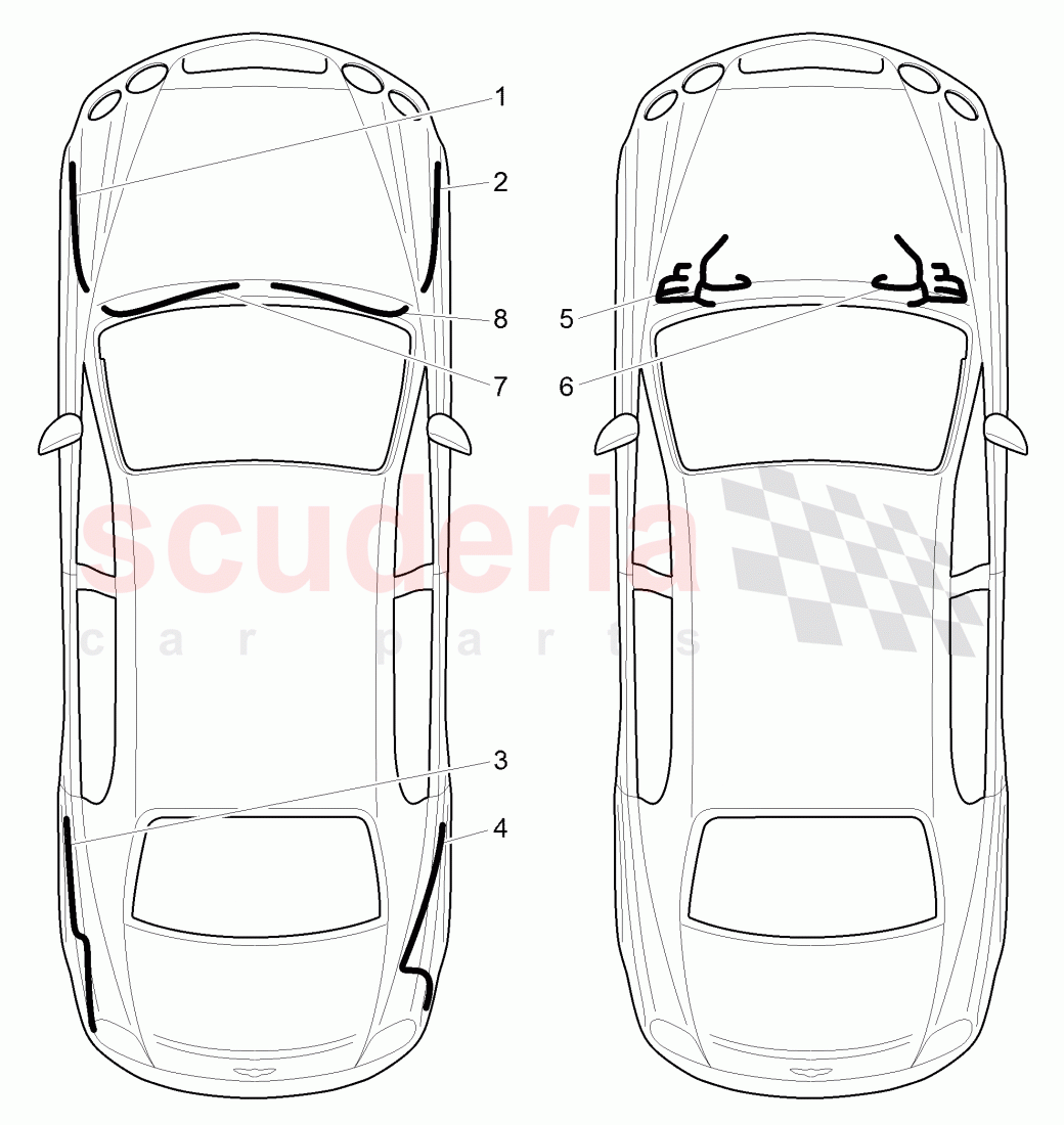 repair kit for harness, D - MJ 2006>> of Bentley Bentley Continental Flying Spur (2006-2012)