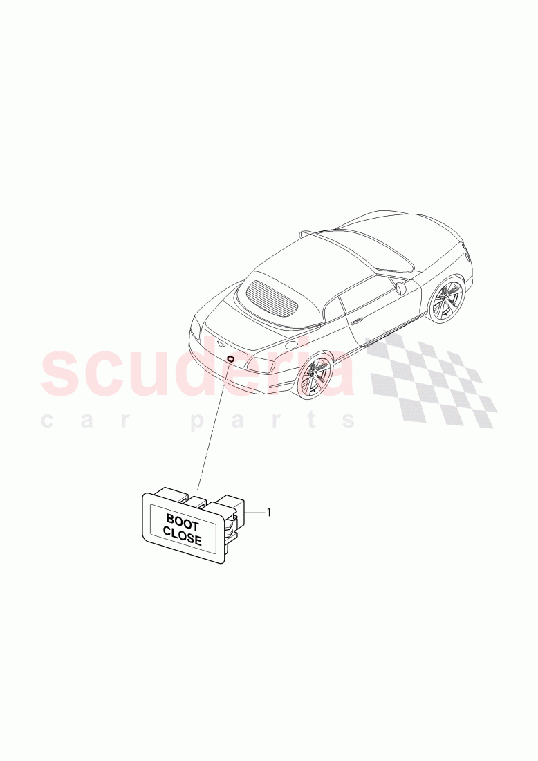 Switch in luggage compartment of Bentley Bentley Continental Supersports Convertible (2017+)