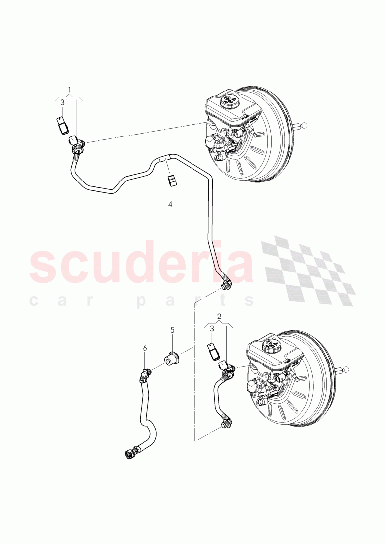 vacuum hoses for brake servo of Bentley Bentley Bentayga (2015+)