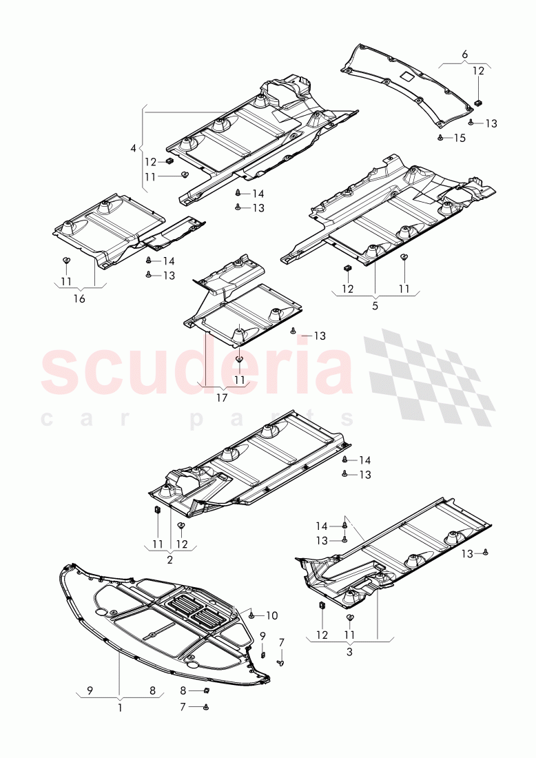 underbody lining, D - MJ 2017>> of Bentley Bentley Mulsanne (2010+)