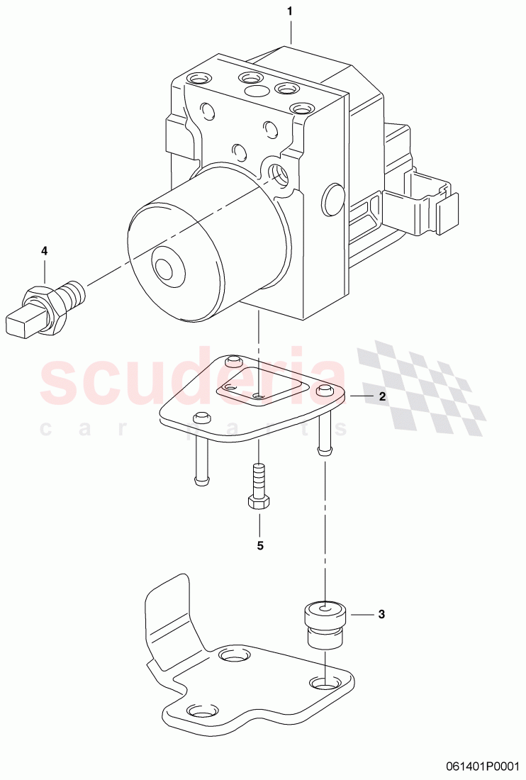 ABS-unit, F 3W-4-020 001>> 3W-7-051 362 of Bentley Bentley Continental GT (2003-2010)