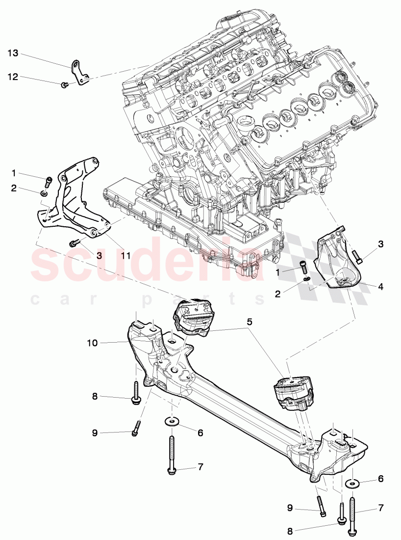 Engine mounting of Bentley Bentley Continental GTC (2011+)