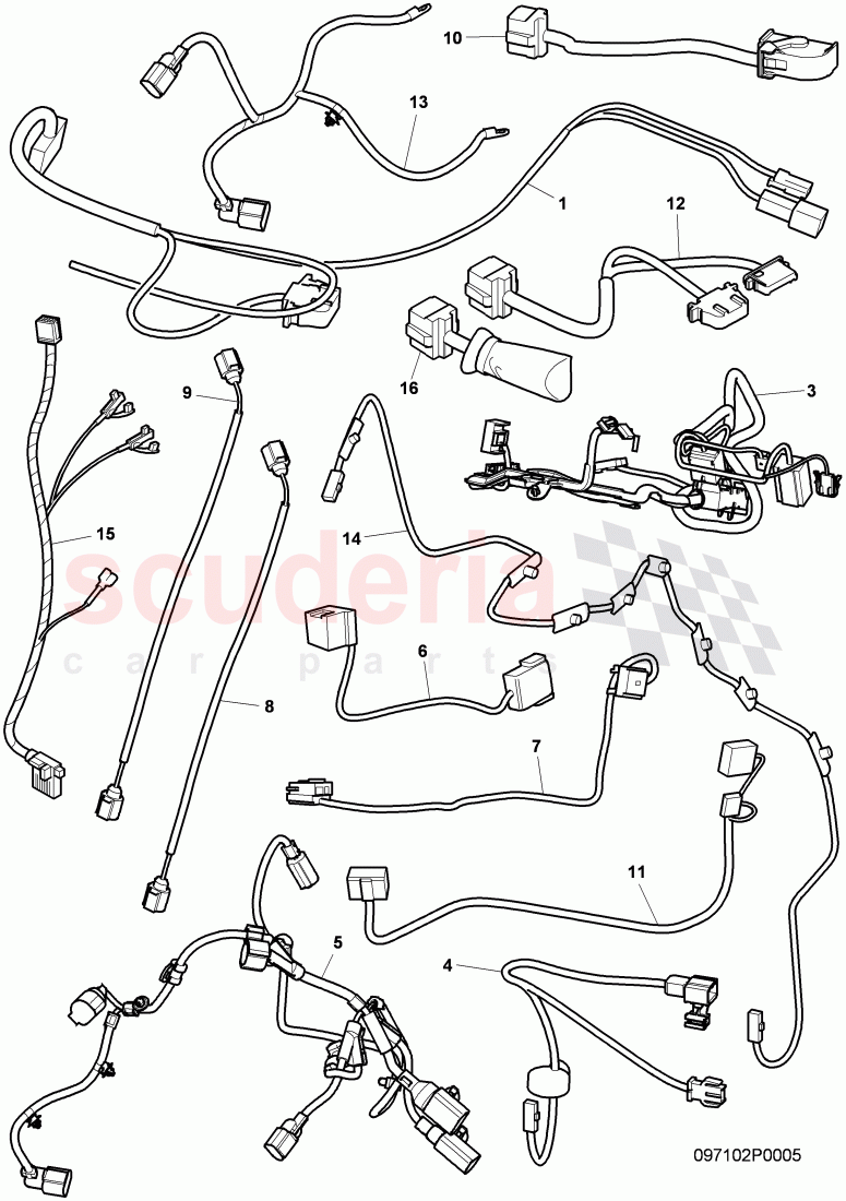 wiring harnesses, D >> - MJ 2009 of Bentley Bentley Continental GTC (2006-2010)