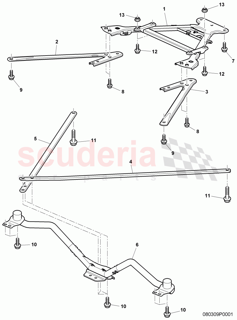 Underframe Brace of Bentley Bentley Continental GTC (2006-2010)