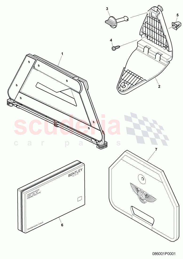 warning triangle, first aid kit, D >> - MJ 2011 of Bentley Bentley Continental Flying Spur (2006-2012)