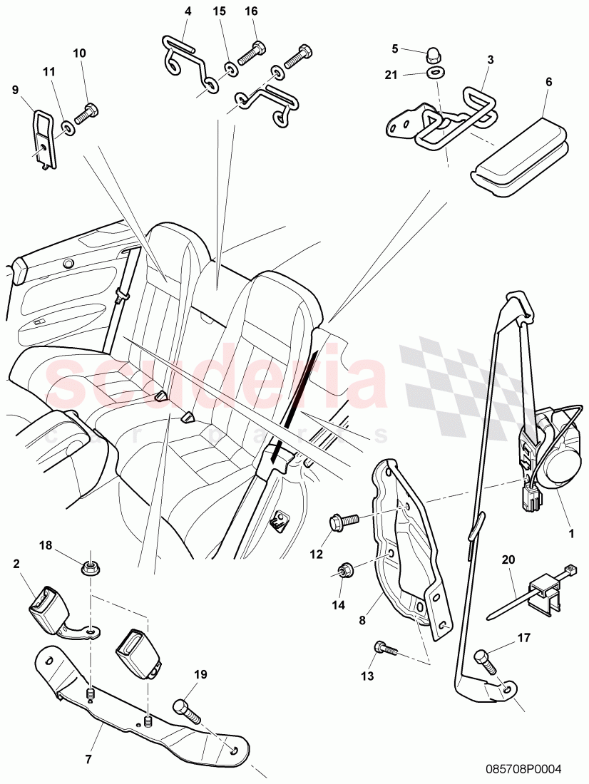 seat belts of Bentley Bentley Continental GTC (2006-2010)