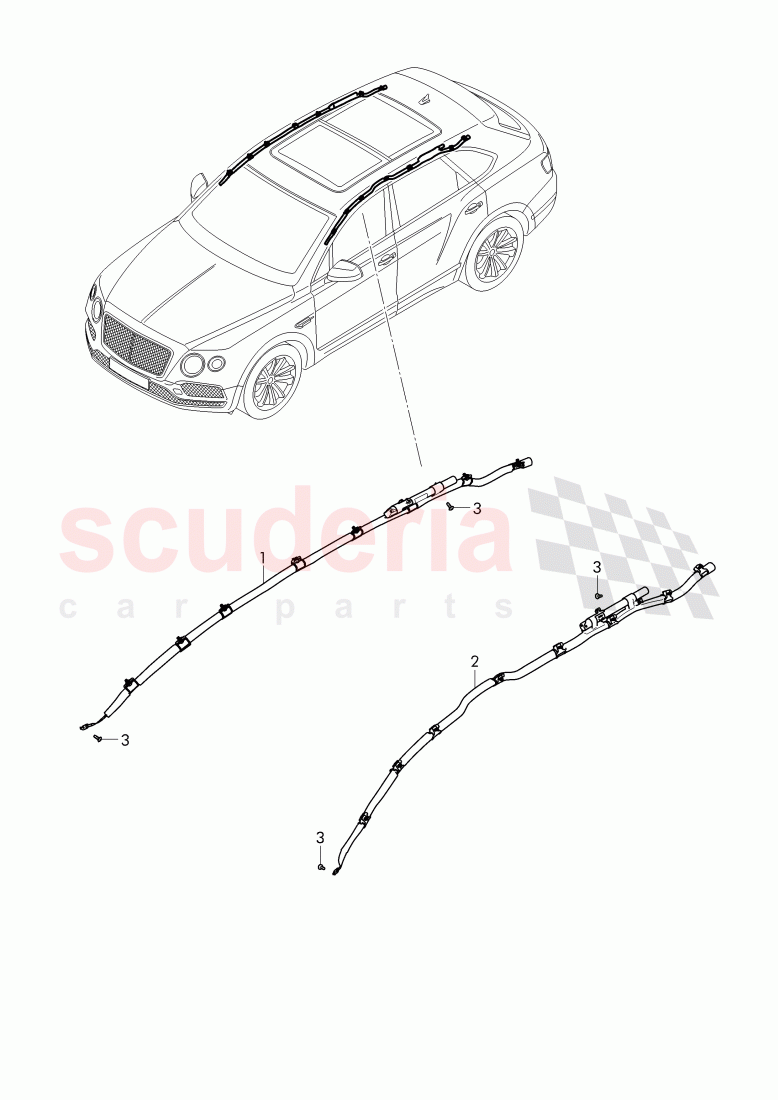 head airbag unit of Bentley Bentley Bentayga (2015+)