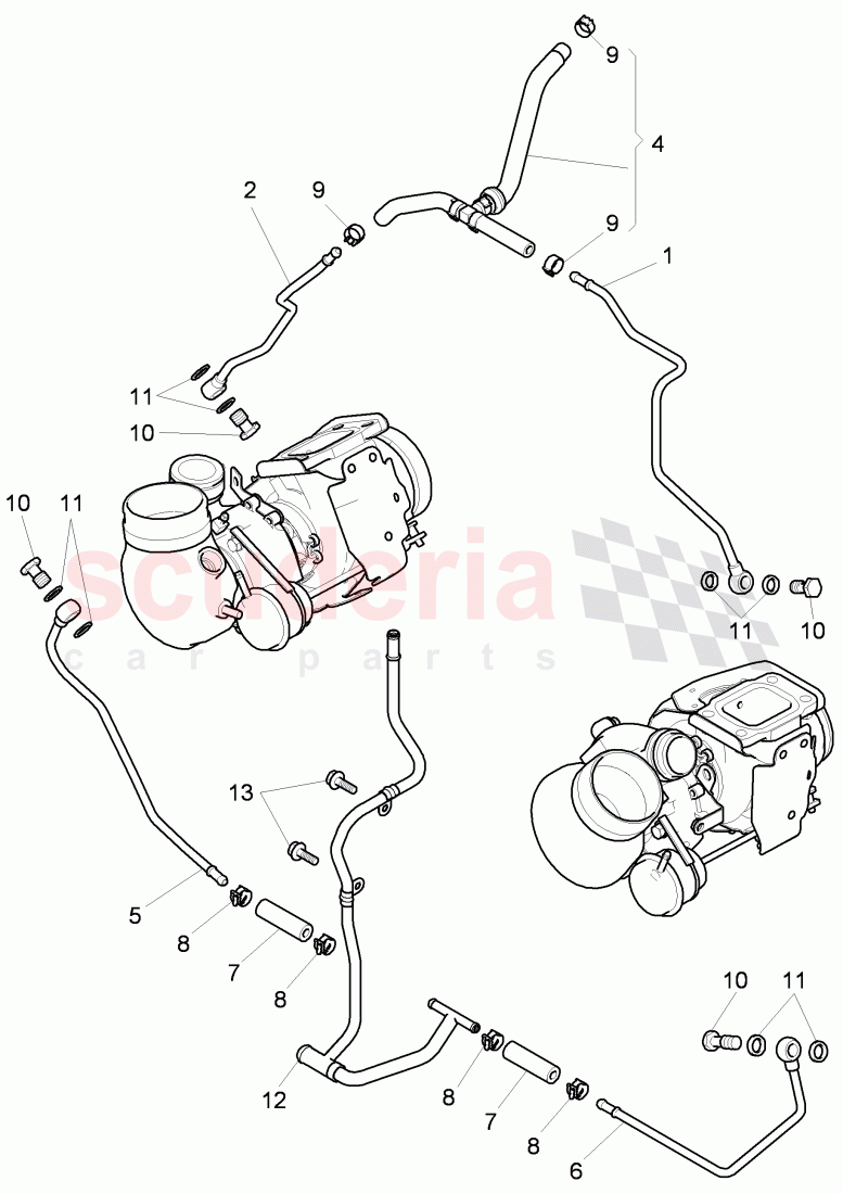 water cooling, Exhaust gas turbocharger of Bentley Bentley Mulsanne (2010+)